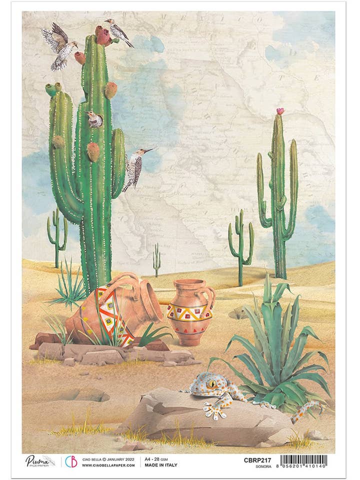 Ciao Bella Rice Paper A4 Sonora for wholesale by Ecstasy Crafts Distributing