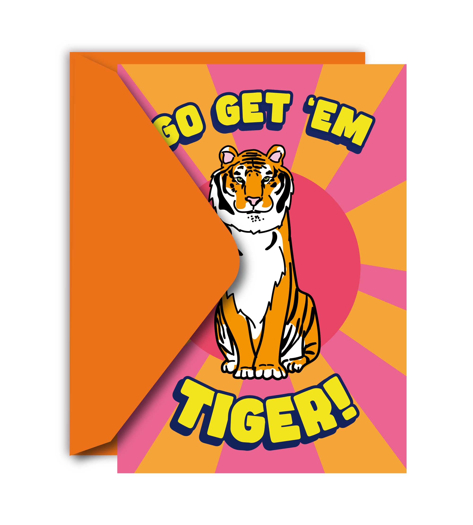 Studio Soph (We Pay Your Import Fees - We Ship DDP) - Vente Cartes d'adieu - Vas-y, tigre ! Carte de vœux de bonne chance1