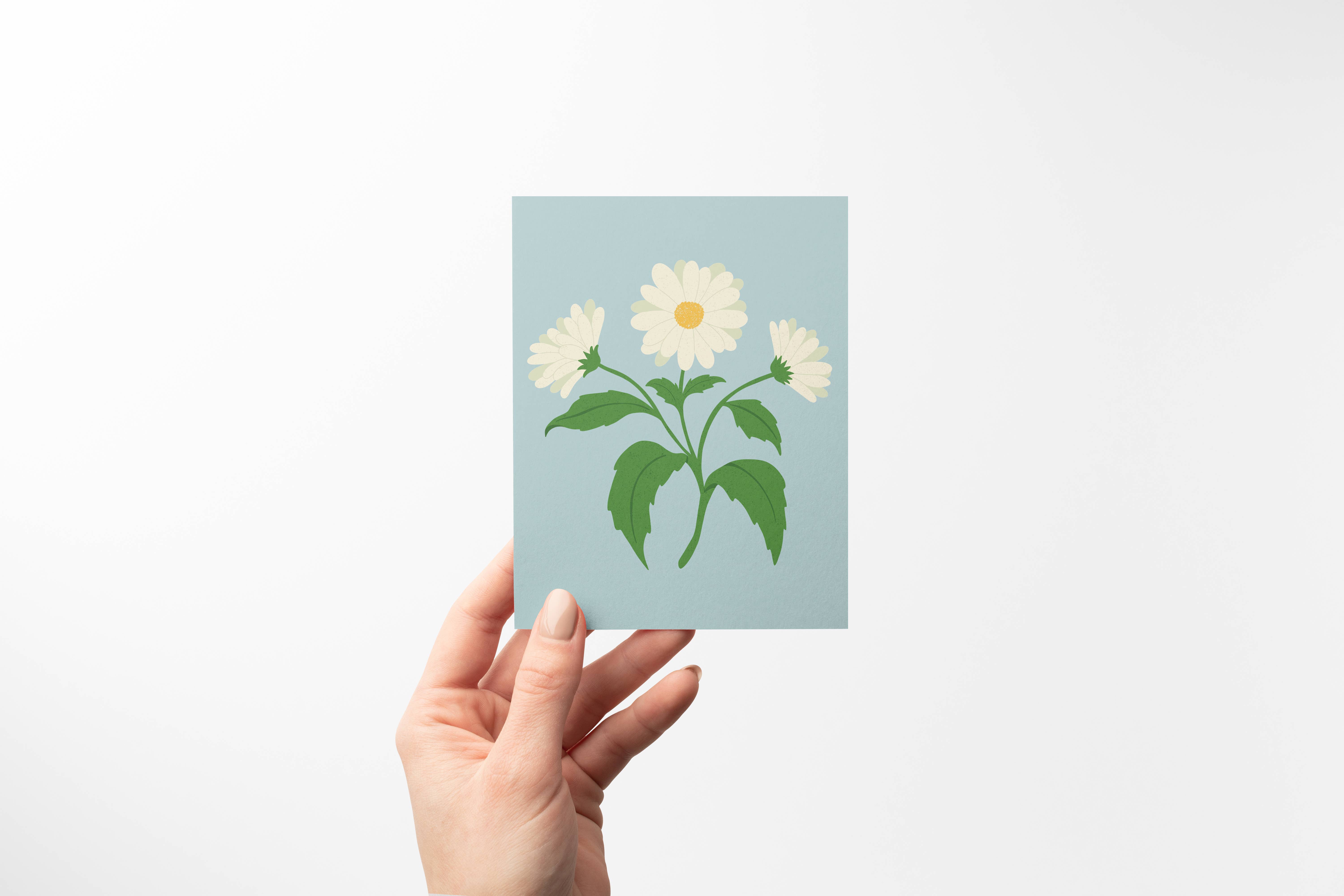 Drawn by Diana - Wholesale Thinking of You Card - Thinking of You Greeting Card - Daisy Trio1