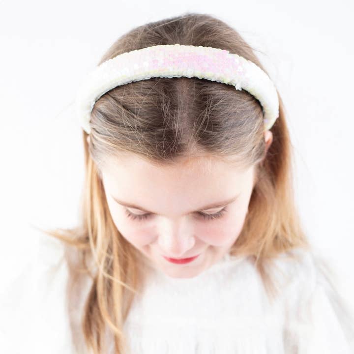 The Heady Chic - Wholesale Haarband - Kinderen - Gewatteerde hoofdband met lovertjes voor kinderen en tweenen