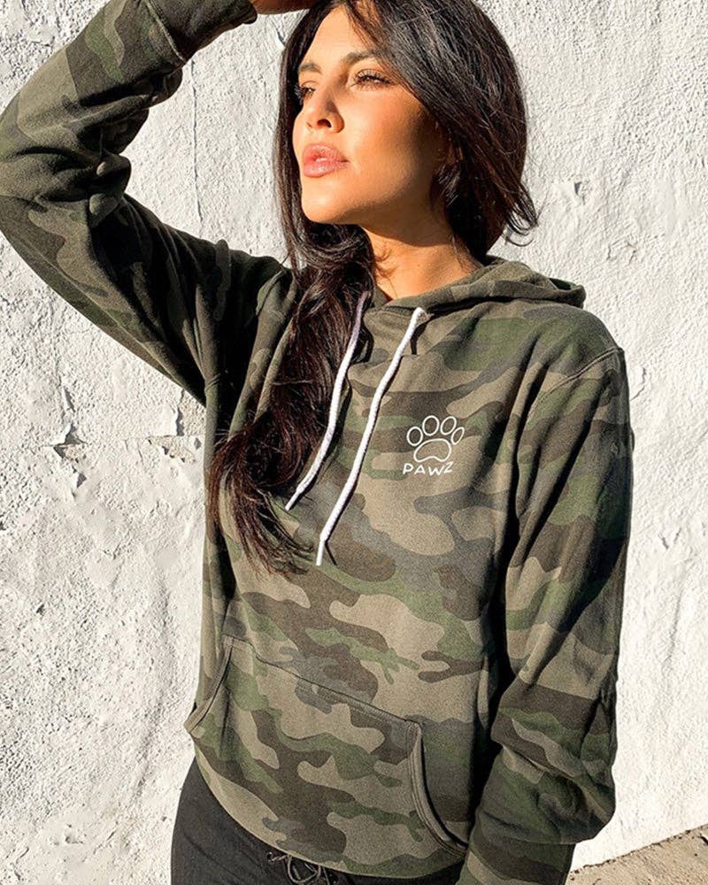 PAWZ - Wholesale Hoodie - Women's - White Classic Print Camo Hoodie3