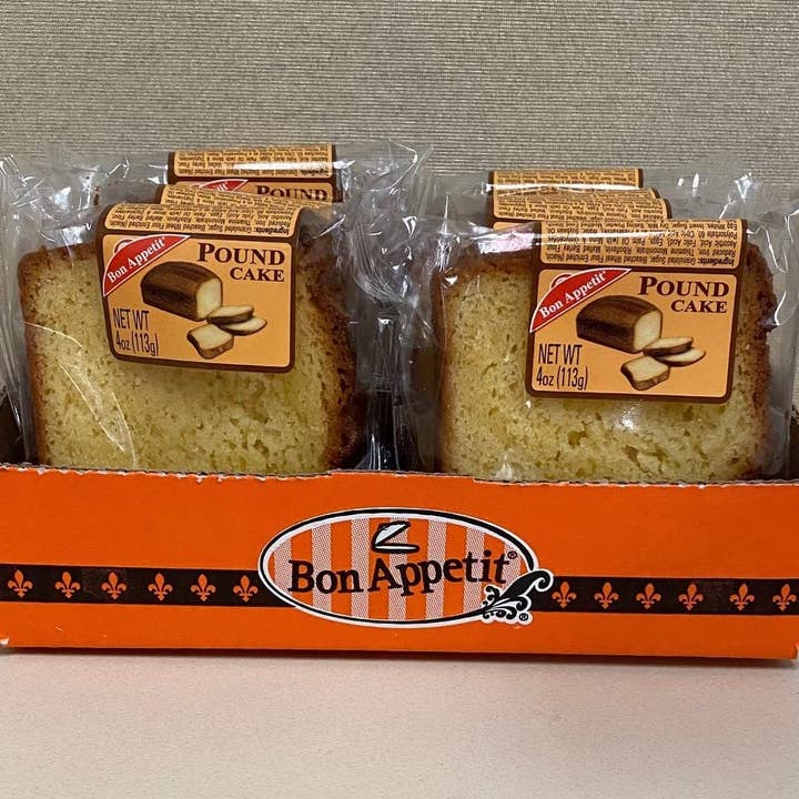Shop The King - Wholesale Snack Bar - Bon Appetit Pound Cake, 4 oz - Classic and Buttery (Pack of 8)