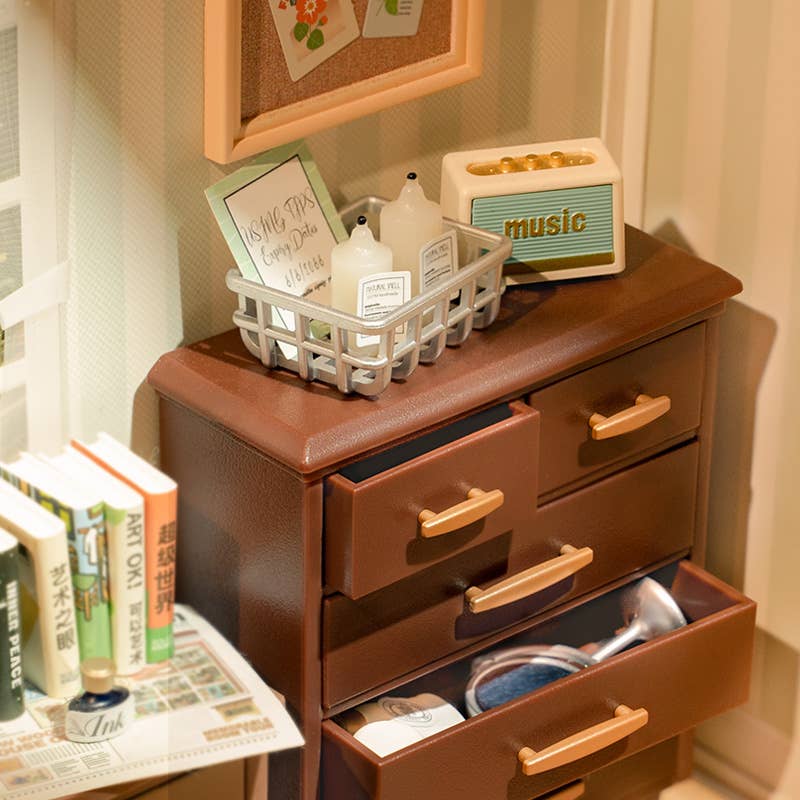 Robotime - Vente Kit de bricolage - DW009 Sweet Dream, chambre à coucher Rolife DIY, maison miniature en ABS8