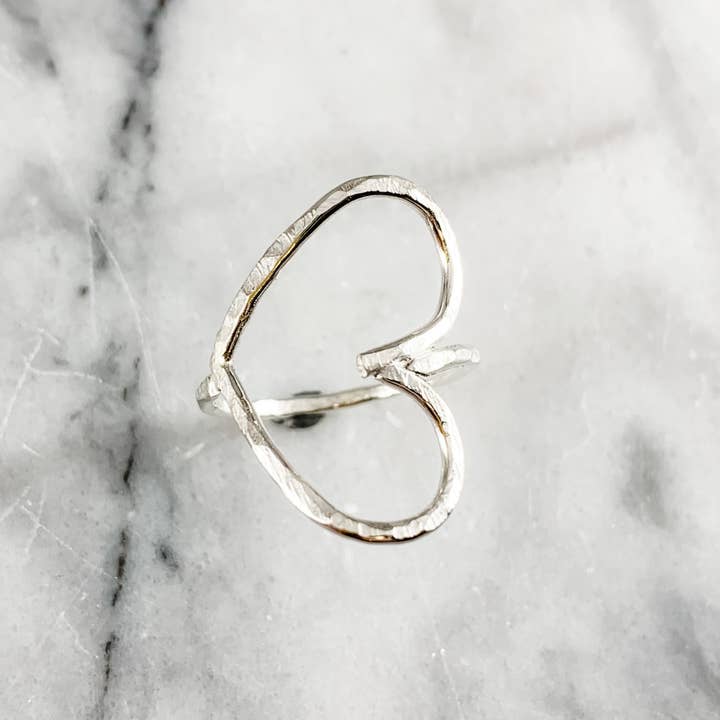 Simply Chic Jewelry - Wholesale Band/Stacked Ring - Free Form Open Heart Ring