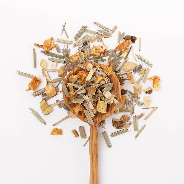 JusTea (No Import Fees to USA) - Wholesale Loose Tea - STARRY NIGHT Tin & Spoon - Organic, Fair-Trade, Herbal Tea3