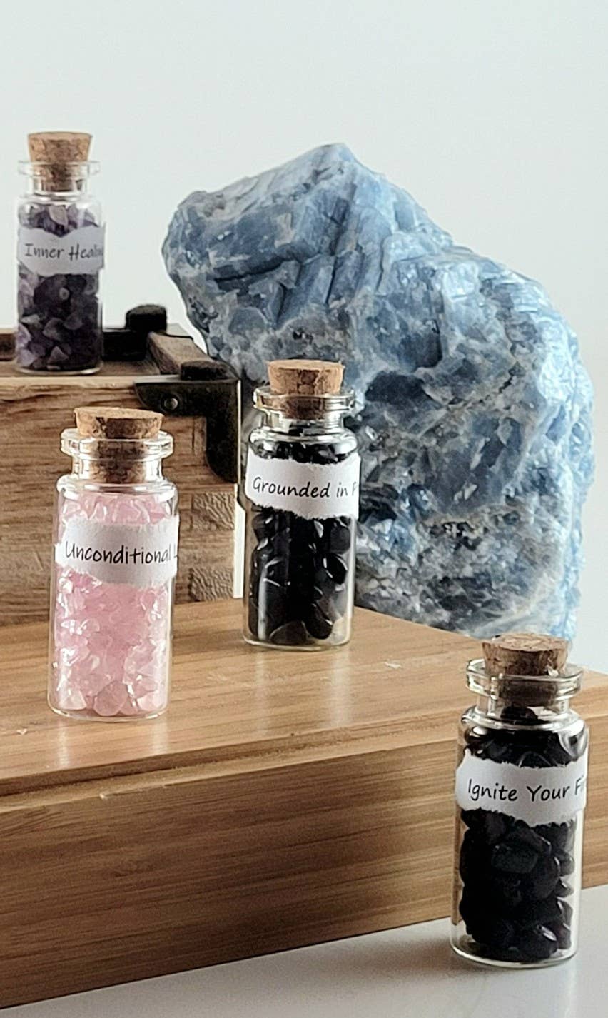 Amplified Ascension - Vendita all'ingrosso Pietra/cristallo spirituale - Basati sulla protezione - Barattoli riempiti di ossidiana1