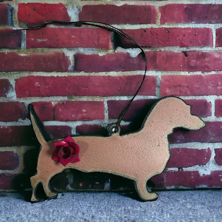 Iron Jewel - Wholesale Ornament - Dachshund ornament Christmas Pet Gifts recycled metals USA0