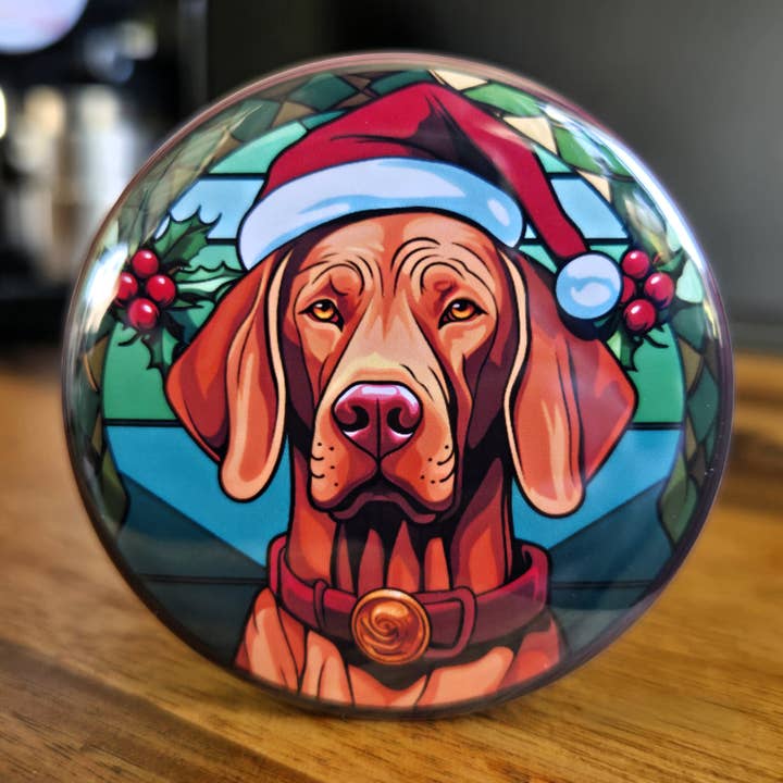 Vizsla Dog Christmas Magnet for wholesale by All Things Cherrie
