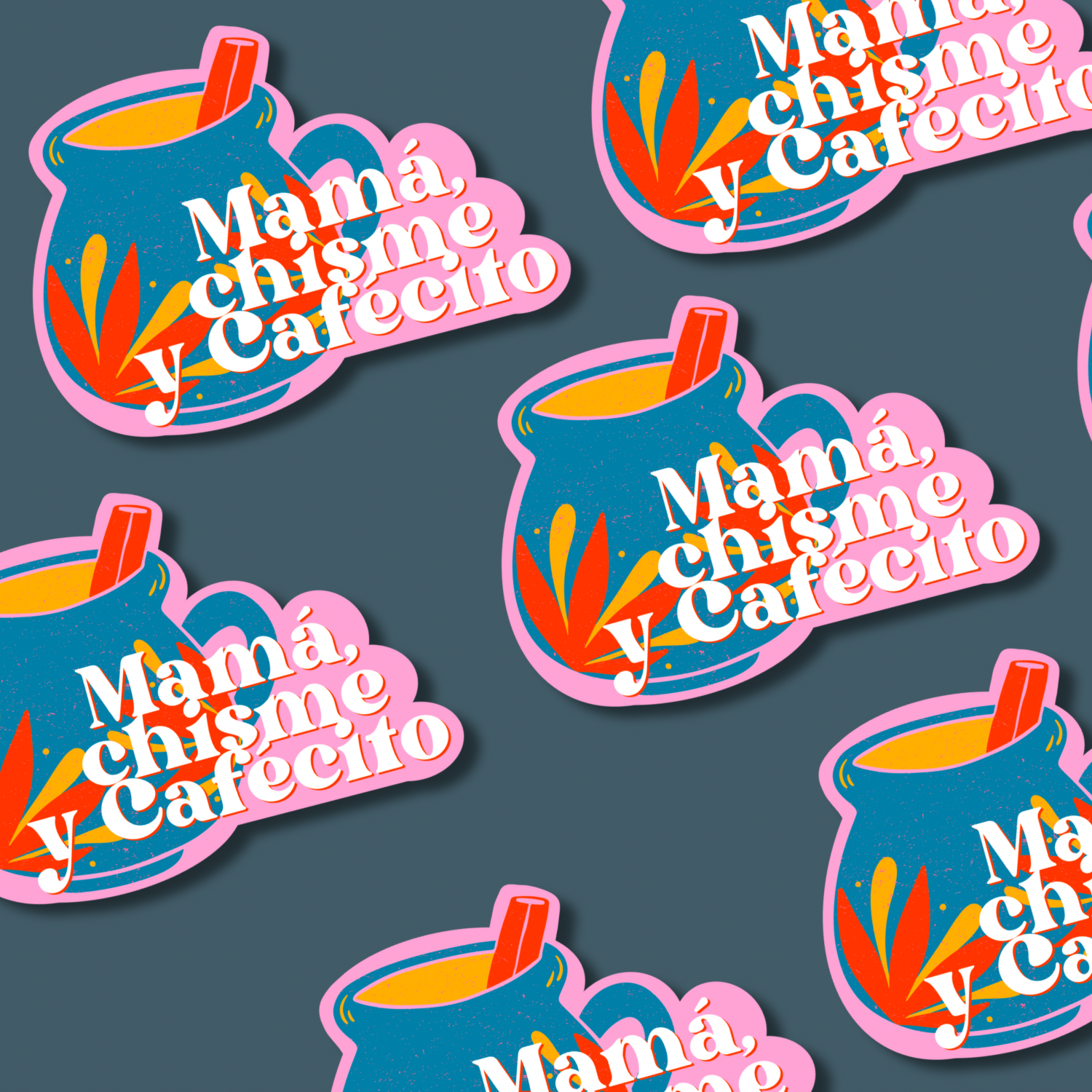 Gaec Studio – wholesale Klistermärke – Mamma, Chisme y Cafecito klistermärke2