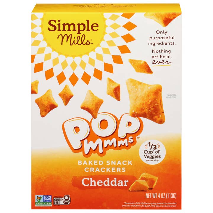Simple Mills - Crckr Popmmms Ched Veg - CS of 6-4 OZ for wholesale by Everyday Supply Co
