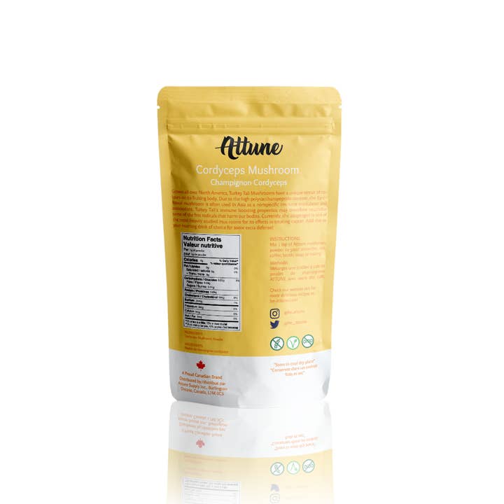 Attune – Großhandel Protein-/Superfood-Pulver – ENERGY Cordyceps Extrakt-Pulver (100 g)