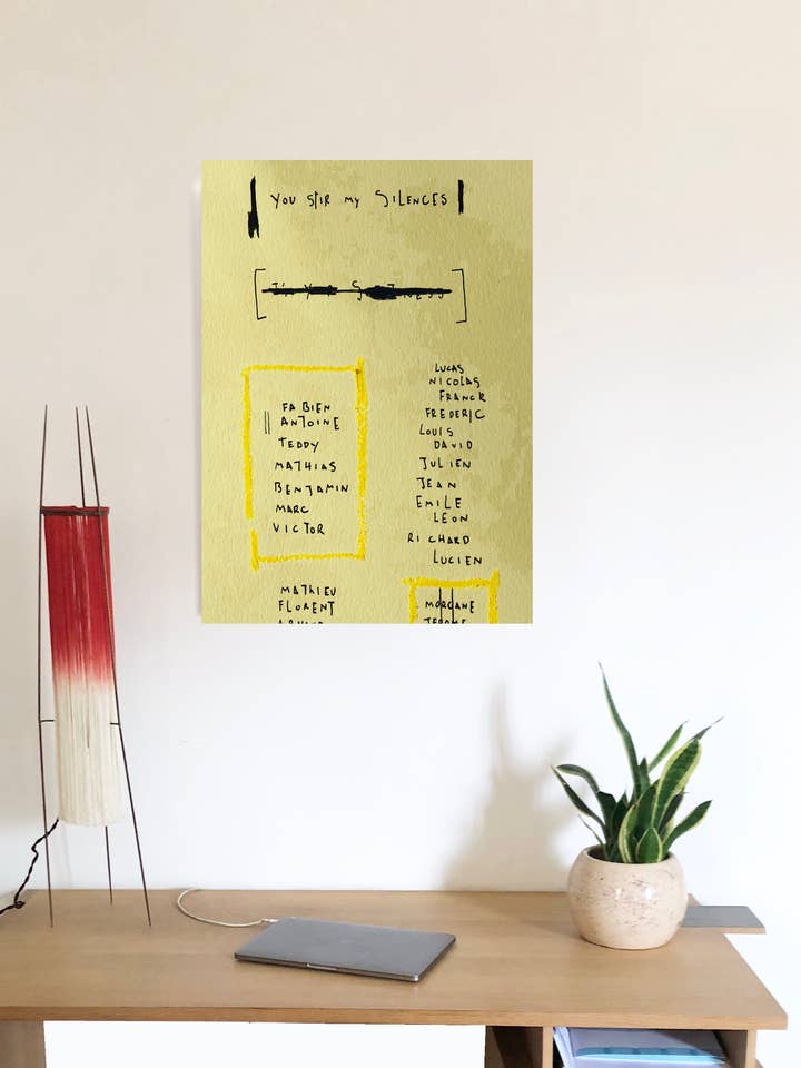 Affiche You stir my silences pour la vente par Hélène Lelimouzin