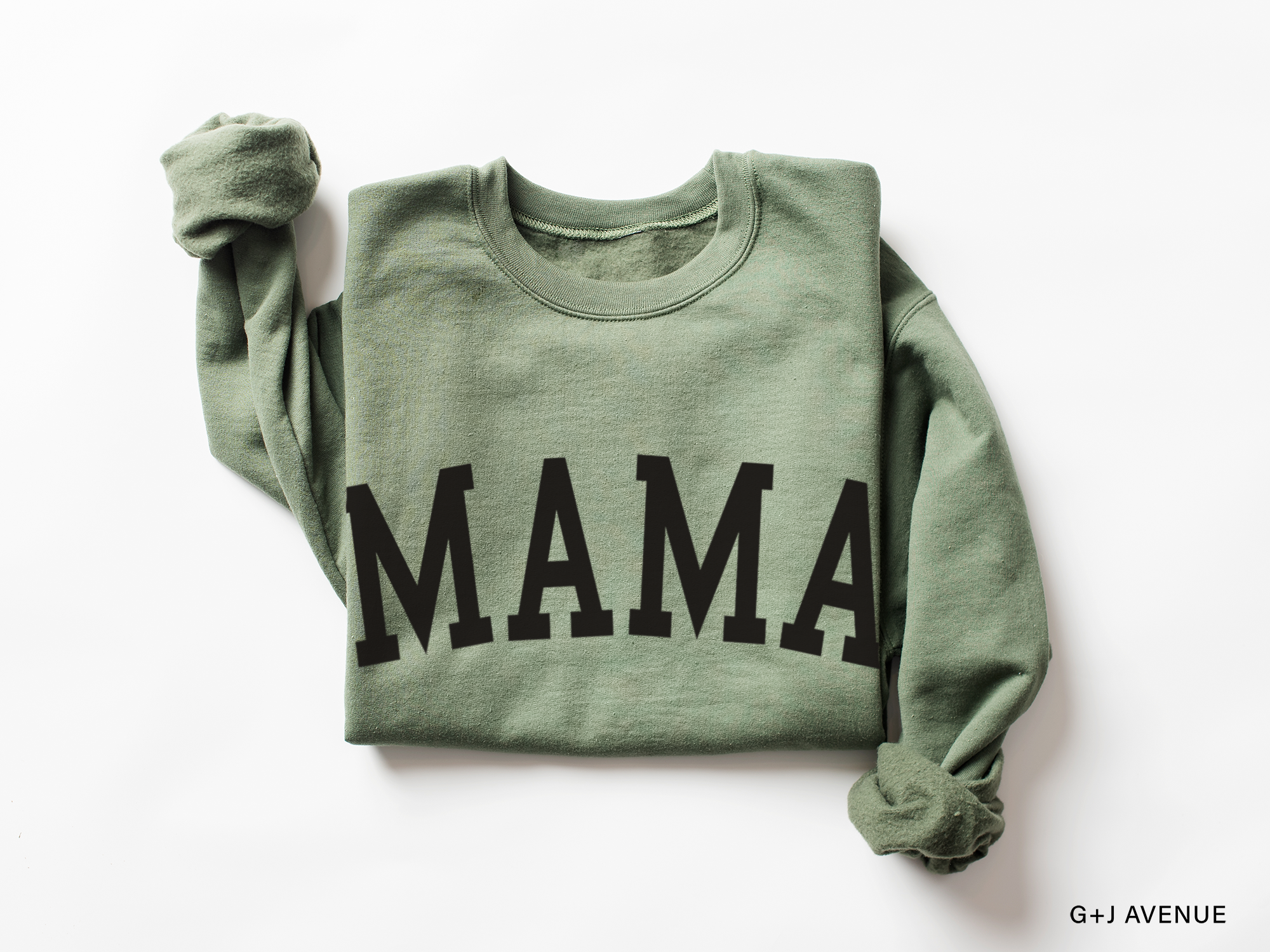 G & J Avenue - Wholesale Graphic Sweatshirt - Women's - MAMA Graphic Sweatshirt | Preppy Mom Crewneck Sweatshirt3