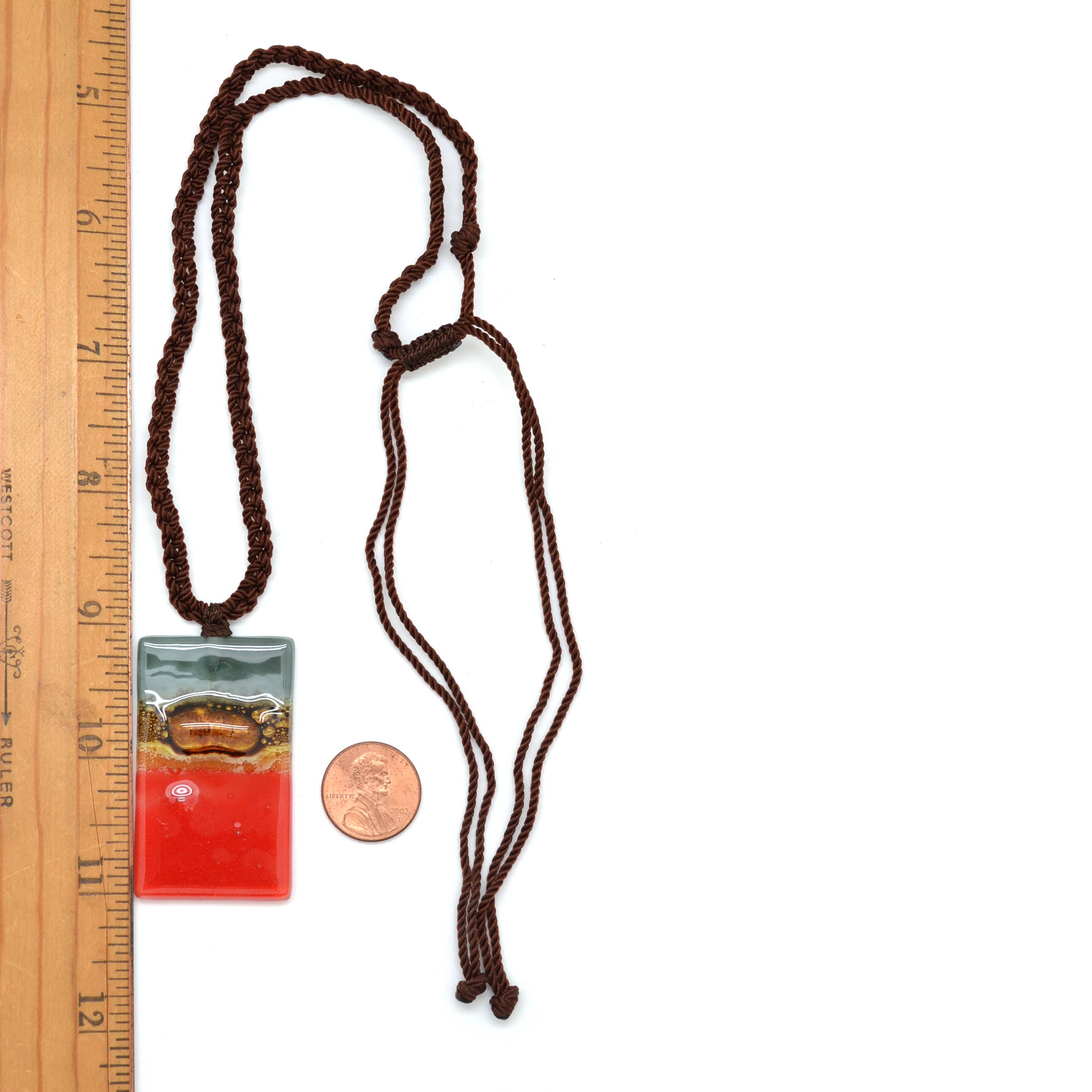 Dunitz & Company - Wholesale Pendant/Charm Necklace - Rectangle Glass Pendant Necklace - Handmade7