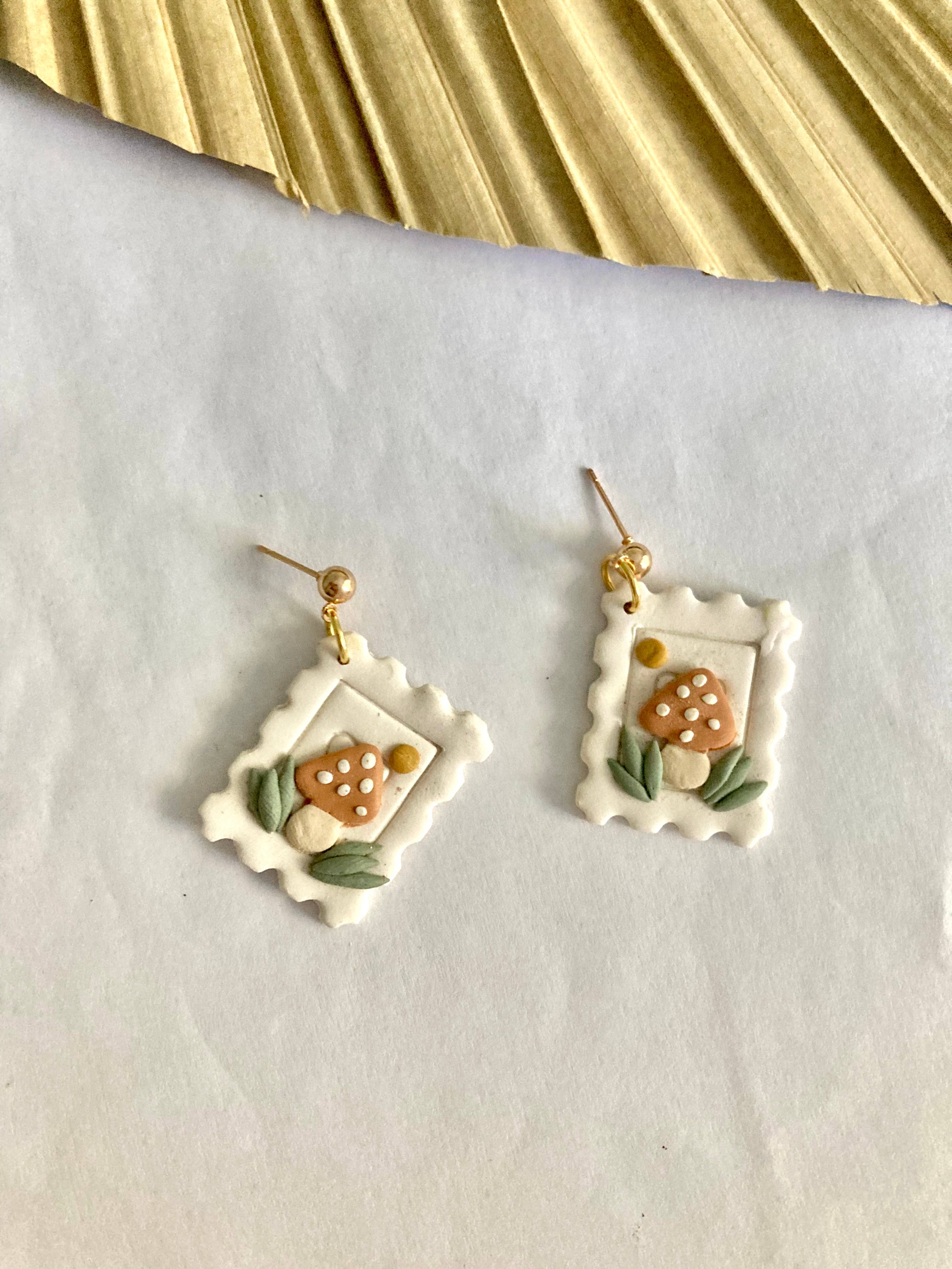 Terra Made – Engroshandel Hængeøreringe og creoløreringe – Champignon porto dingle ørering0