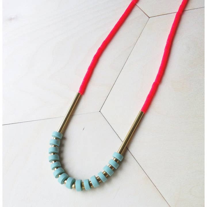 Loela - Wholesale Beaded/Pearl Necklace - Heishi and Coral Necklace
