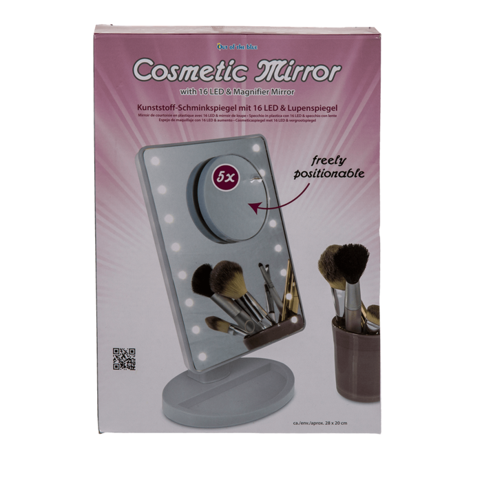Out of the blue KG - Wholesale Makeup Mirror - Cosmetic mirror with 16 LED & magnifier mirror,1