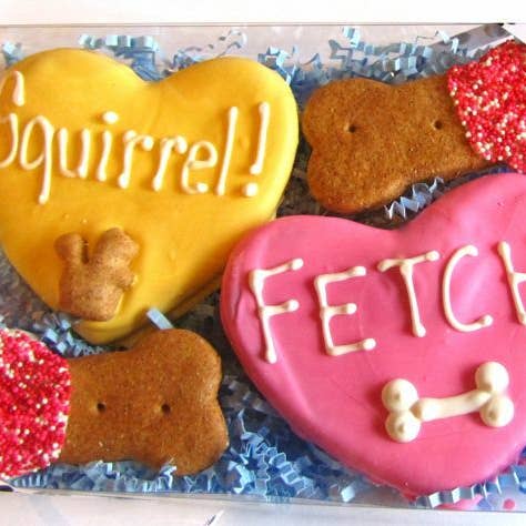 Confezione regalo a forma di cuore - Confezione da 6 per la vendita all'ingrosso da parte di Taj Ma-Hound Bakery for Dogs