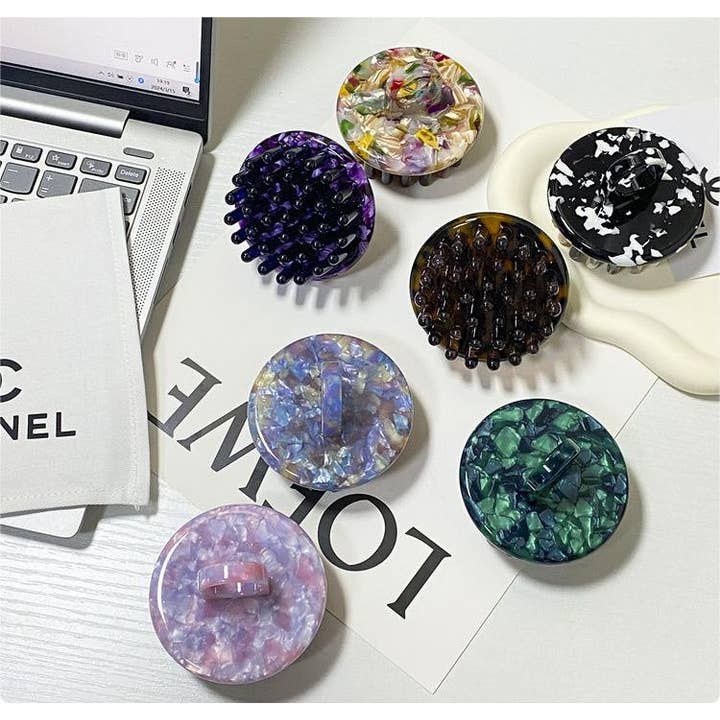 Tourtiwi - Wholesale Hair Brush/Comb - Acetate Shampooing Brush Head Care Massage Meridian Comb10