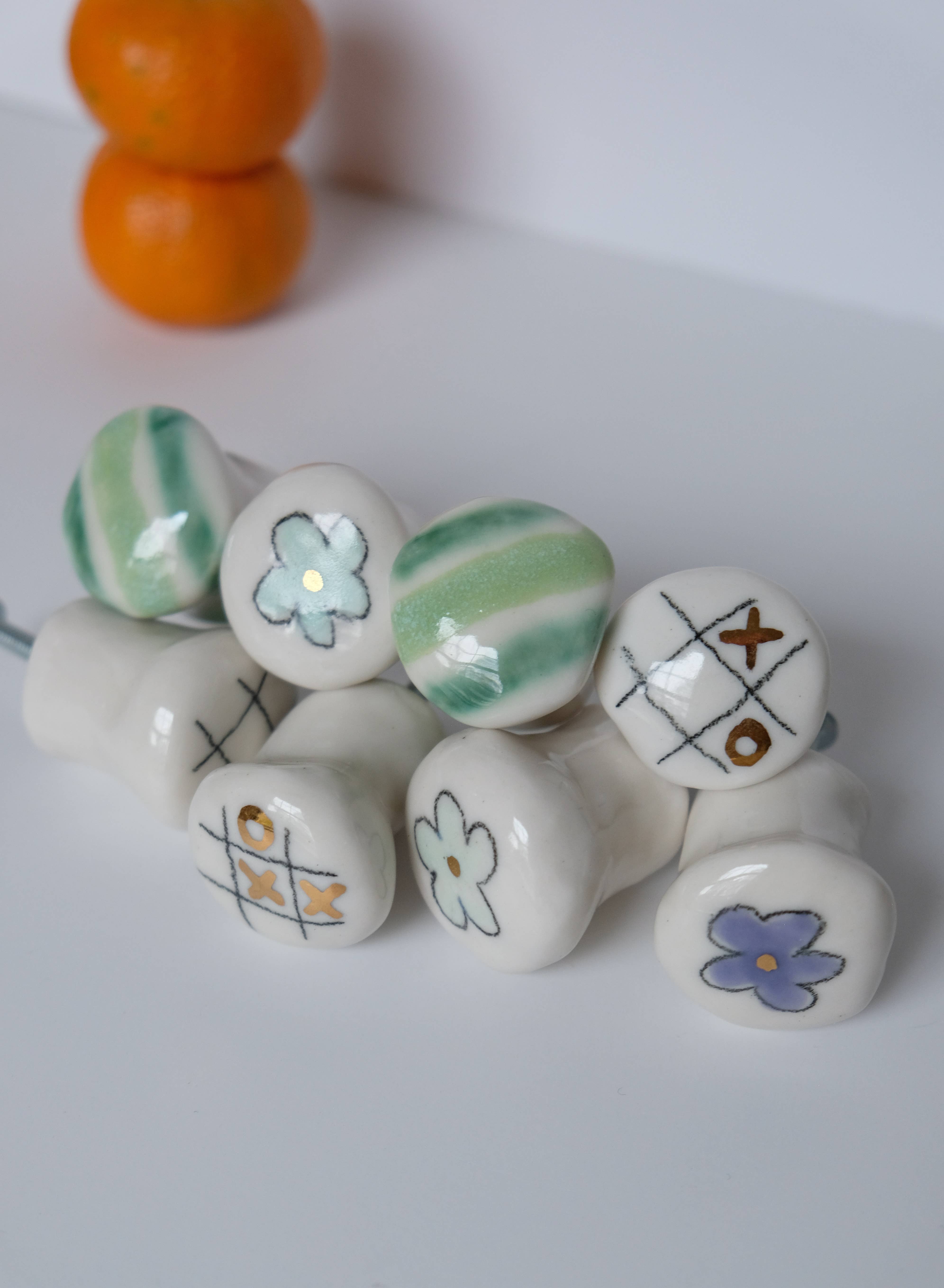 Cosmos Pottery - Wholesale Knob/Pull - Porcelain Drawer Pull7