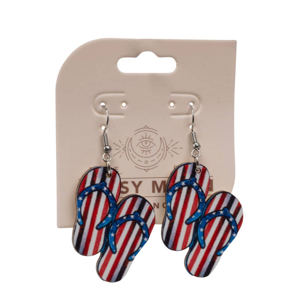 Benjamin International - Vendita all'ingrosso Orecchini pendenti - Orecchino infradito in legno1