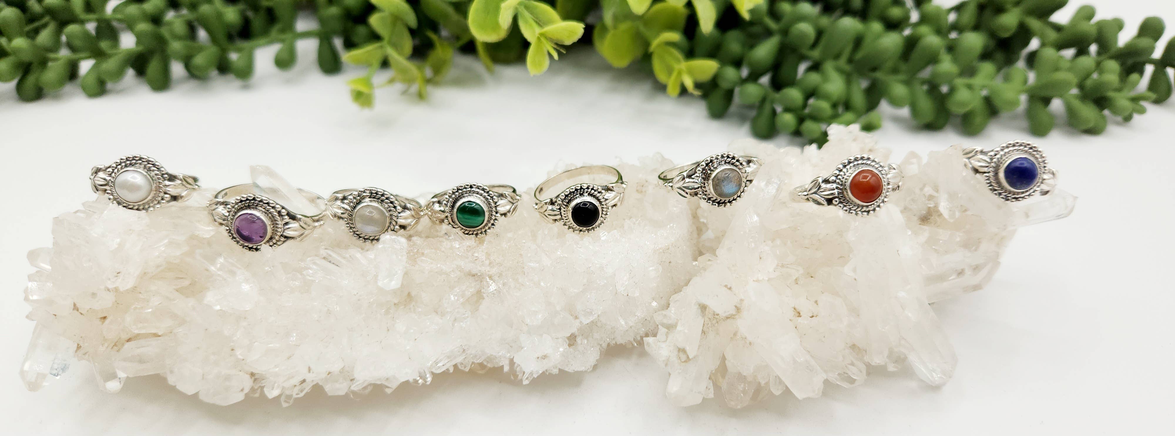 Meraki Gemstones – Engroshandel Solitairering – Lapis halvædelstenring - Sterlingsølv/.9257