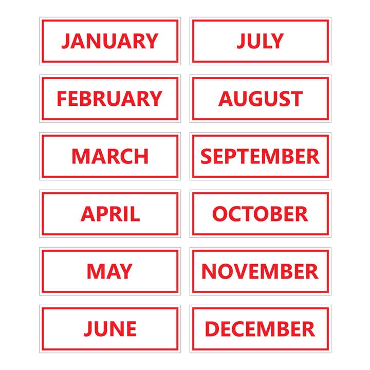 DCM Solutions - Wholesale Magnet - Calendar Month Magnets (Non-Abbreviated)17