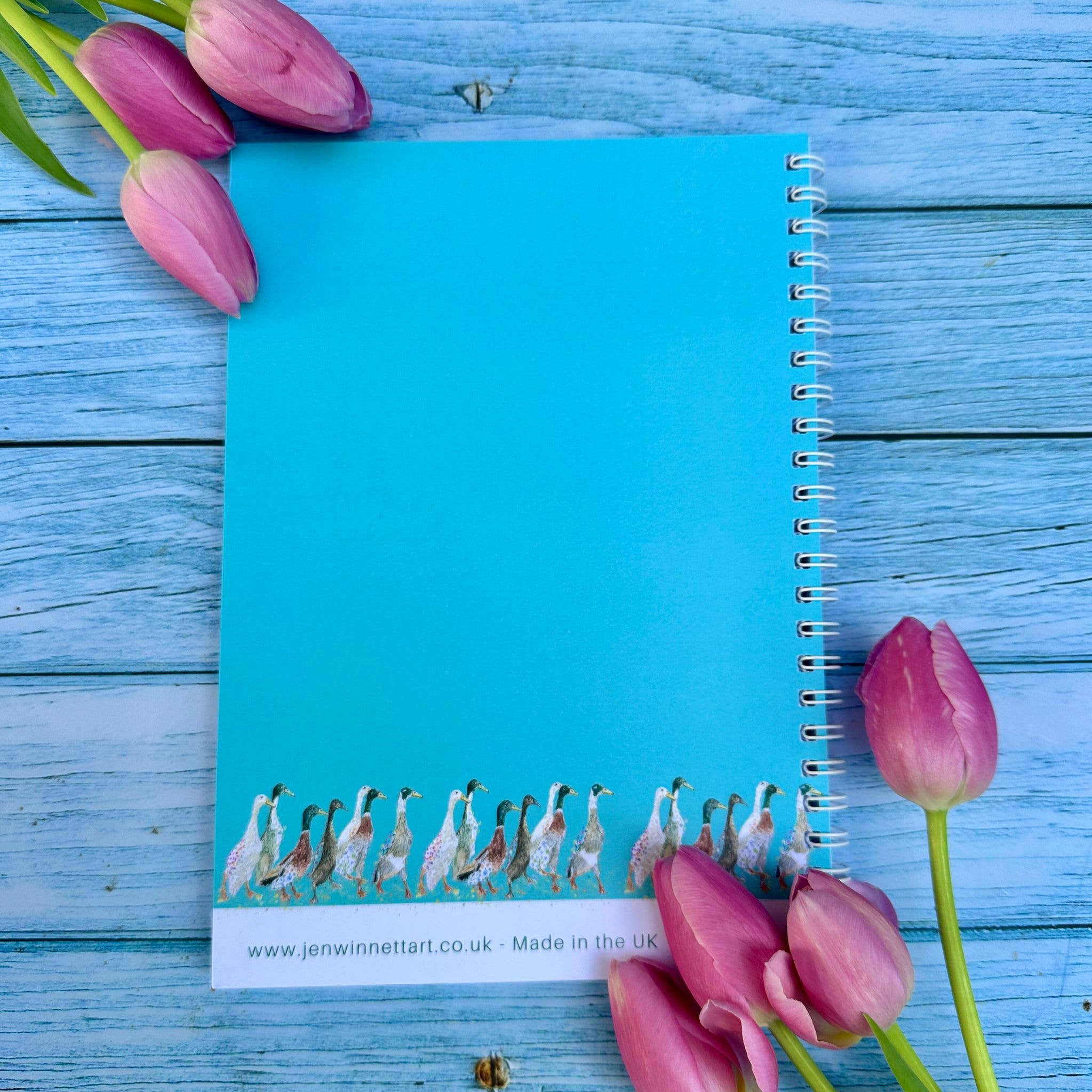 Jen Winnett Eco Artist - Wholesale Notebook - Ducks Funny Lined Eco Friendly A5 Notebook UK Made Notepad4