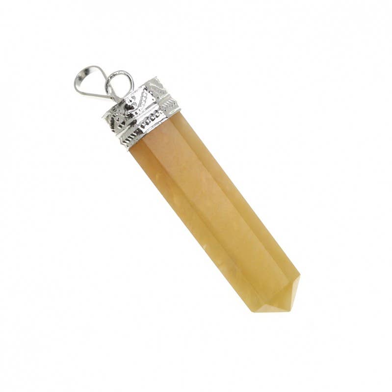 UniArt - Vente Breloques/médailles personnalisées - Pendentif en pointe de quartz naturel à 6 facettes2