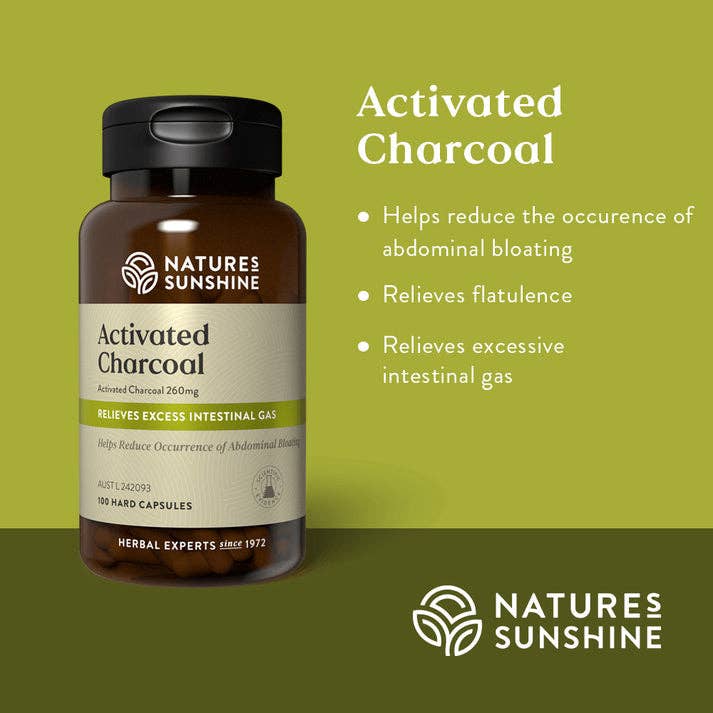 Natures Basket – wholesale Oral supplement/vitamin – Nature's Sunshine Activated Charcoal 100c