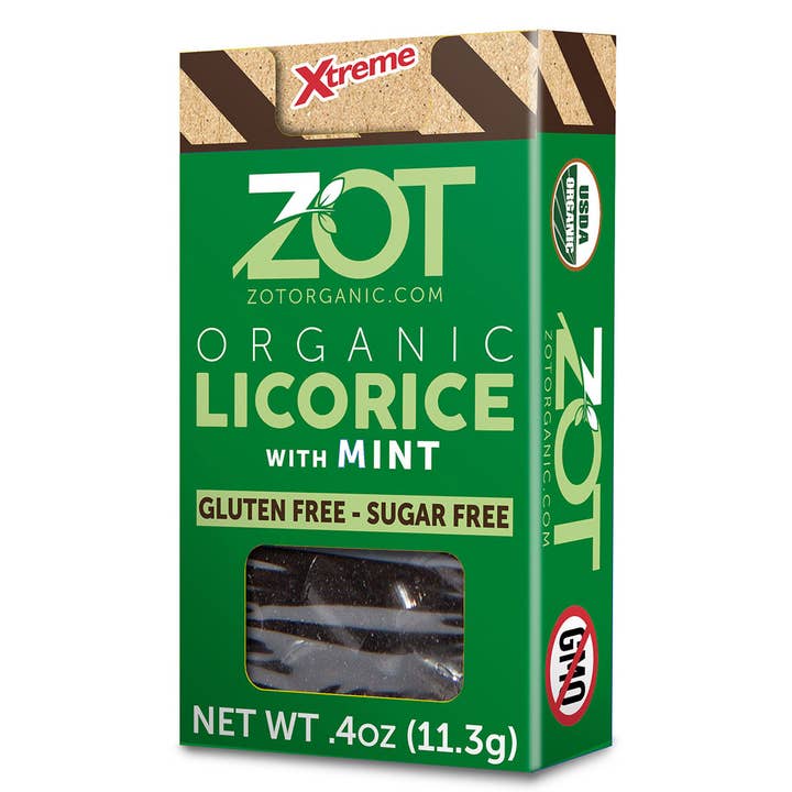 Zot Organic by Phyto-Plus - Wholesale Licorice - Organic Licorice Extract Treats, Mint flavored .4oz
