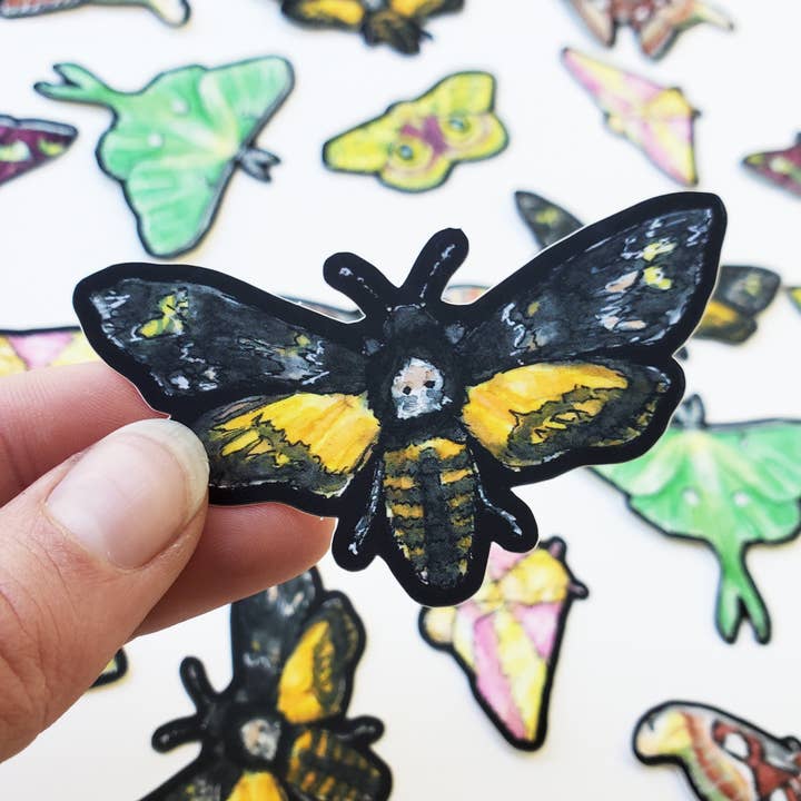 Myriad of Moths | Matte Vinyl Sticker Pack for wholesale by Art by Trisha Hall