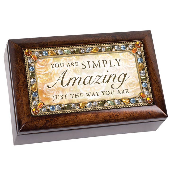 Boîte à musique You Are Simply Amazing Petite Ambre pour la vente par Cottage Garden
