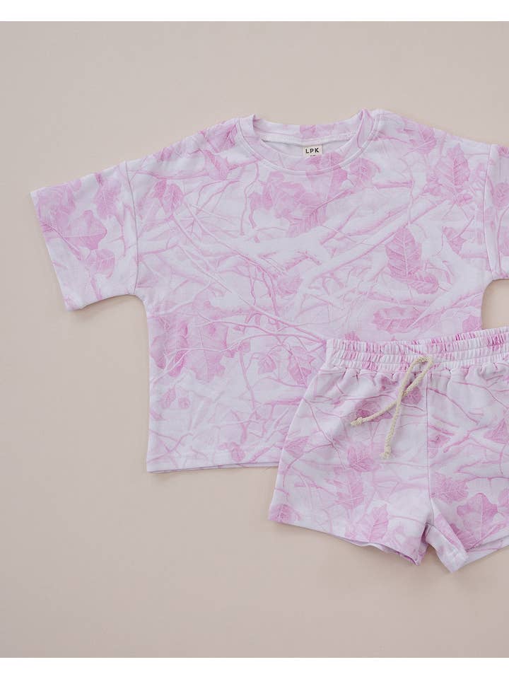 Lucky Panda Kids - Wholesale Top & Short Set - Kids - Shorts Set | Pink Camo14