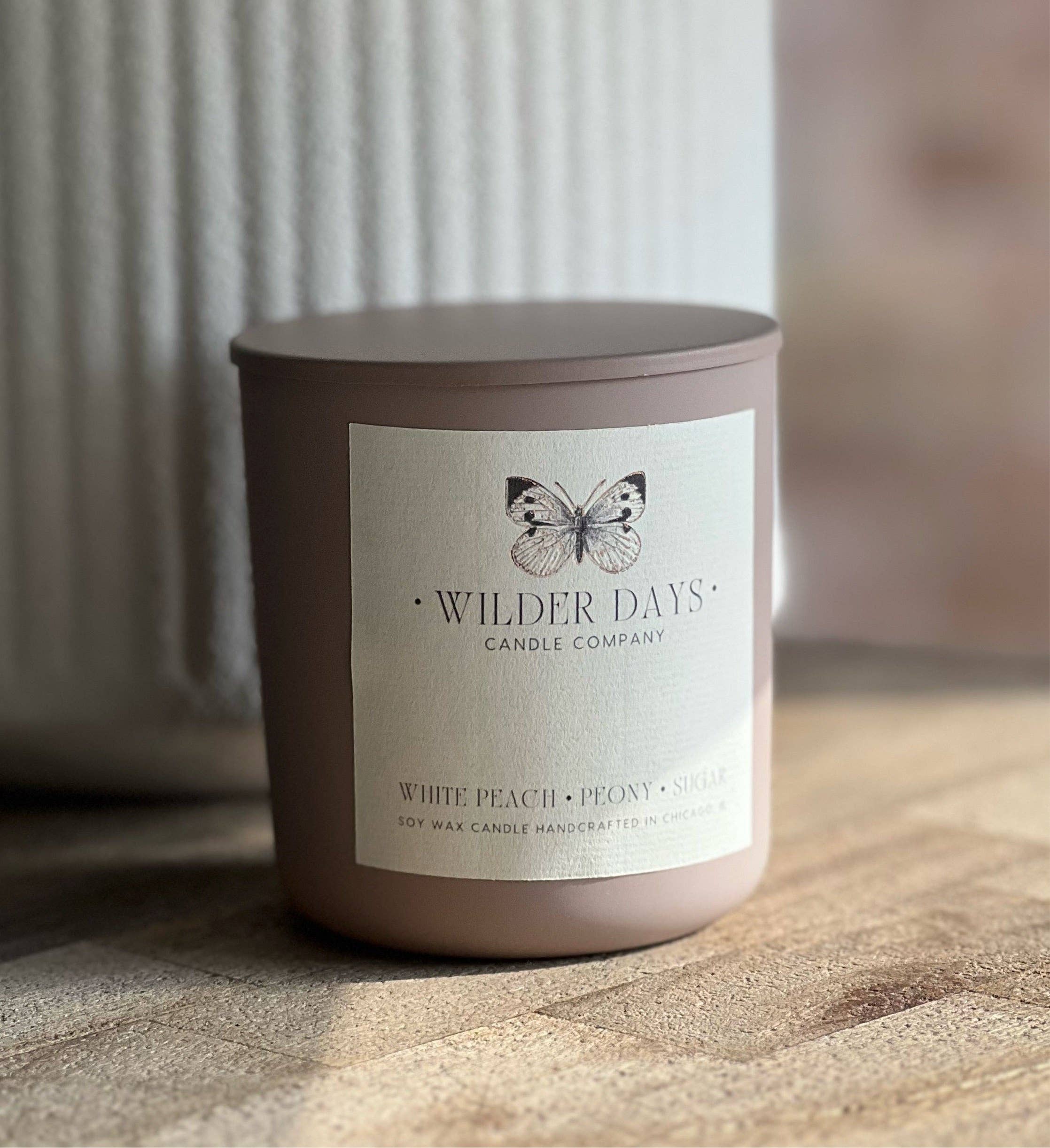 Wilder Days Candle Company - Wholesale Jar/Filled Candle - White Peach & Peony | Wood Wick Soy Candle0