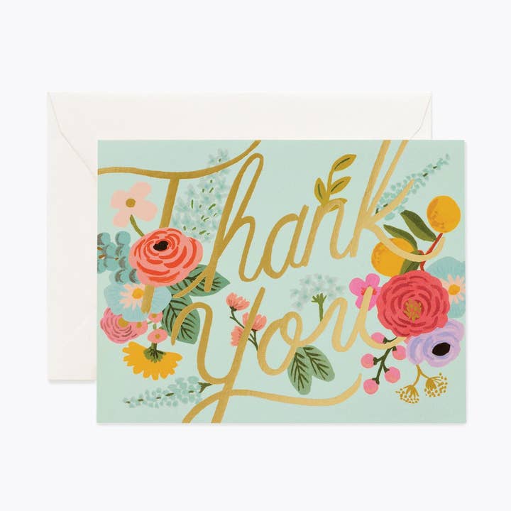 Mint Garden Thank You Card for wholesale by Rifle Paper Co.