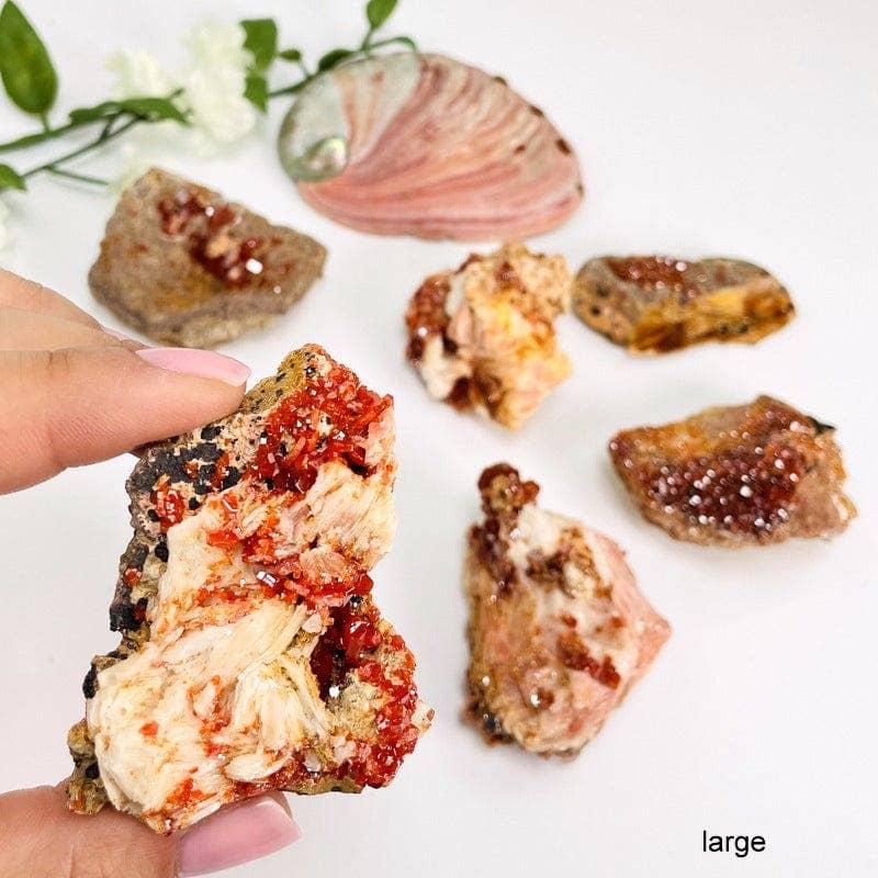 Rock Paradise – Pedra/cristal espiritual por atacado – Espécime cru de vanadinita natural de cristal - Pedra Espiritual3