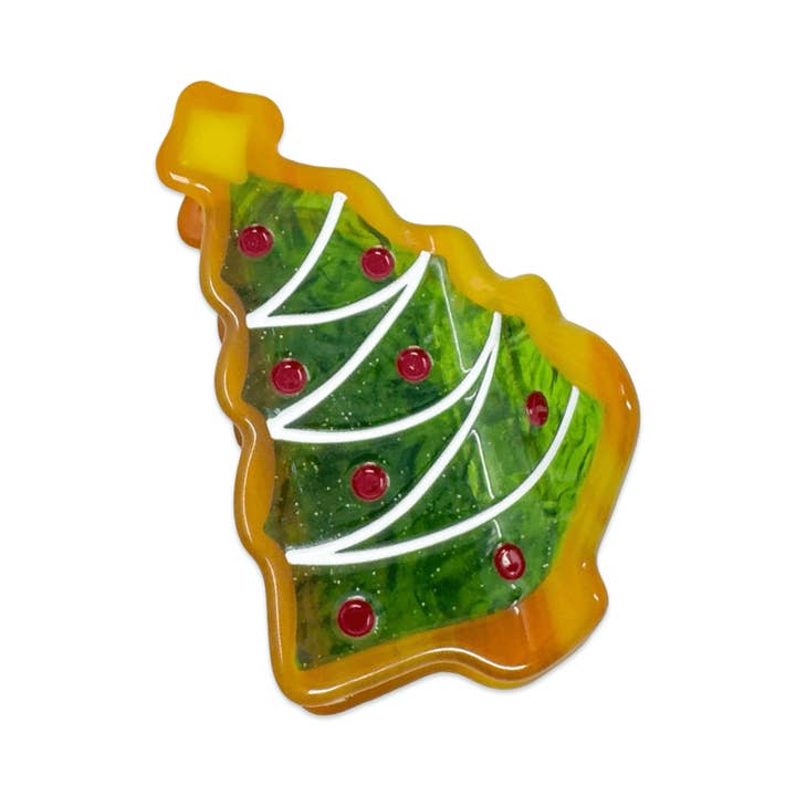 Jenny Lemons - Wholesale Hair Clip - Women's - Midi Christmas Tree Holiday Cookie Hair Claw Clip5