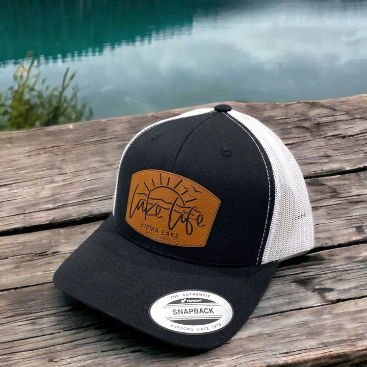 Lake Life (CUSTOM) | Leather Patch Hat for wholesale by Pinetree Innovations