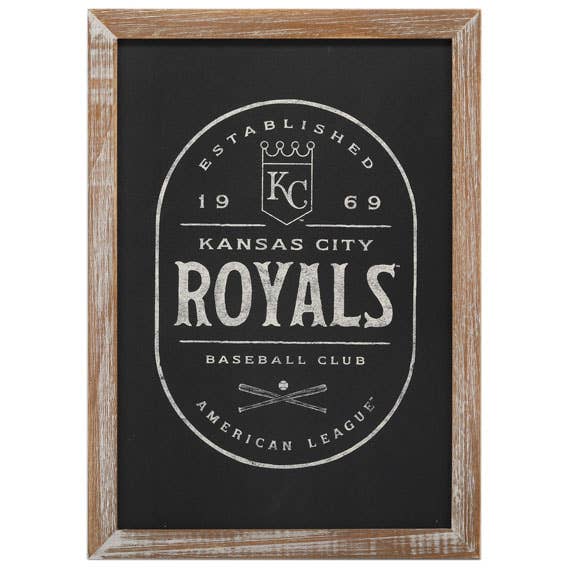 Kansas City Royals Ball Club Framed Wood Wall Decor for wholesale by Open Road Brands, LLC
