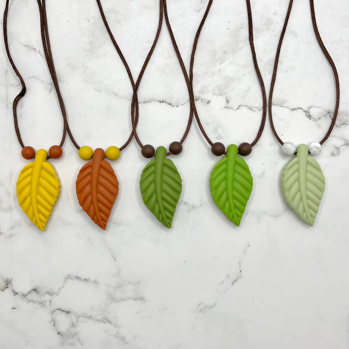 Large Leaf Fidget Necklace for wholesale by ArtisXan