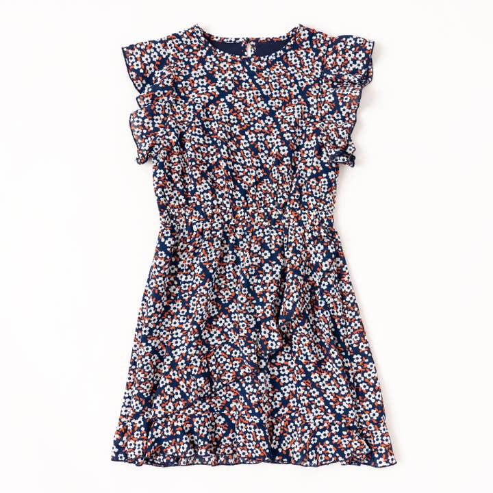 Mod Floral Flæsekjole for engroshandel hos Kidpik