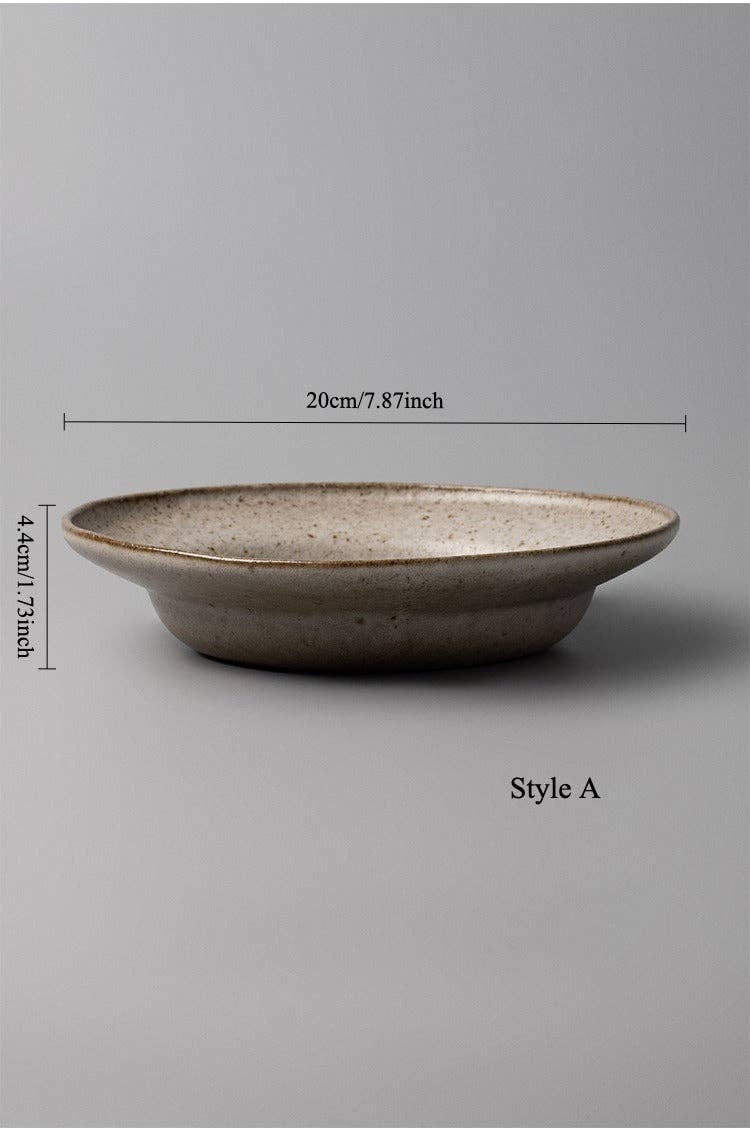 Gohobi （We cover U.S. import duties） - Wholesale Dinner Plate - Gohobi Japanese Vintage Coarse Pottery Deep Plate0