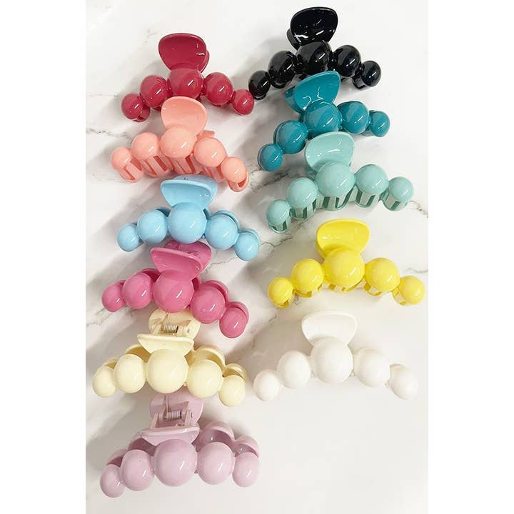 Large Color Pearl Hair Claw Clips for wholesale on Faire