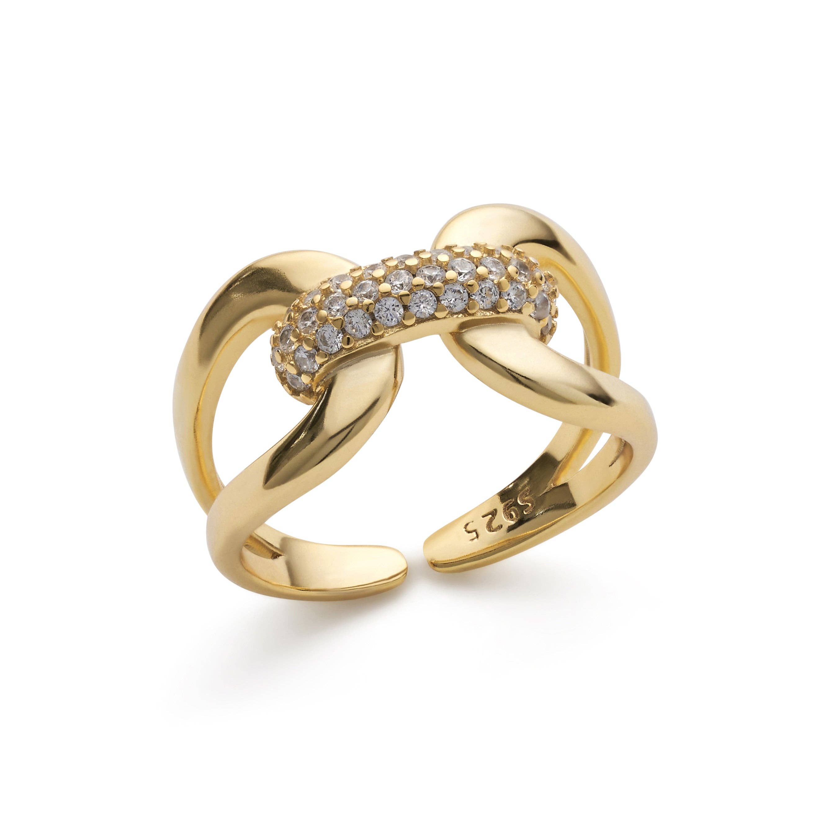 14K Gold Diamante Wrap Ring for wholesale on Faire