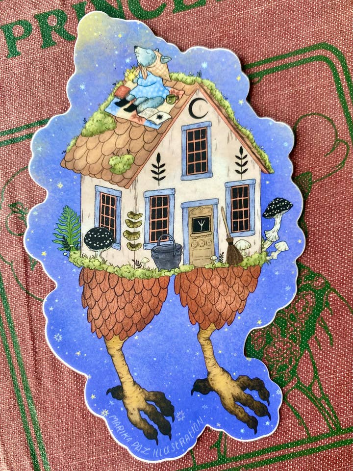Baba Cottage Sticker for wholesale by Marika Paz Illustration