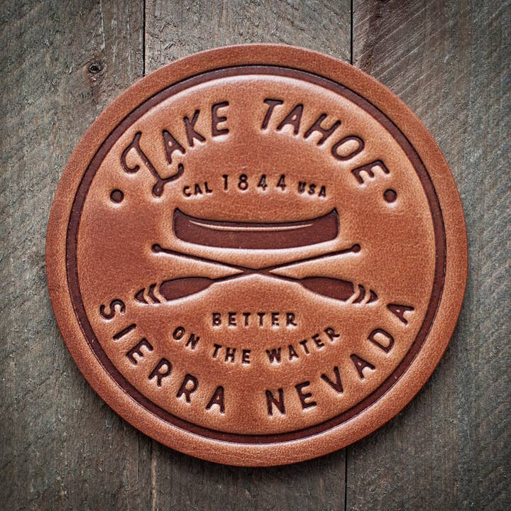 Sugarhouse Leather - Vente Sous-verre - Sous-verre en cuir Lake Tahoe0