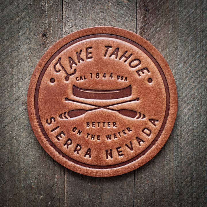 Sugarhouse Leather - Wholesale Coasters - Lake Tahoe Leather Coaster