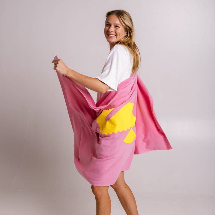 Sossu - Wholesale Beach Towel - Seahorse Peshtemal - Pink3