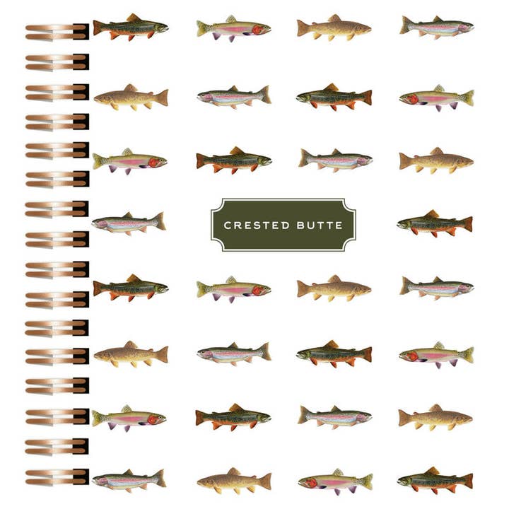 "Crested Butte Trout Notebook" – Nature-Inspired Journal for wholesale by Lilybart LLC